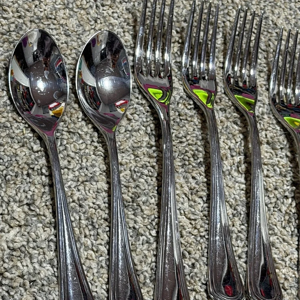 Robert Welch 18/10 Stainless Flatware Lot 9 Mid Century Spoons Forks
